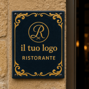 Targa per indicare attività