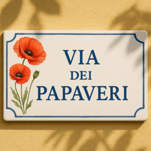 Targa per via o piazza